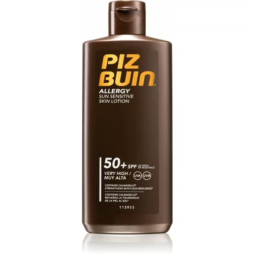 Piz Buin Allergy zaščitni losjon za sončenje za suho in občutljivo kožo SPF 50+ 200 ml