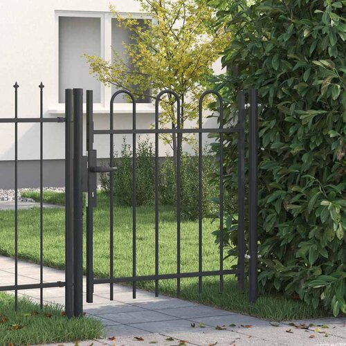 vidaXL Ogradna vrata Siva 100 x 100 cm Čelik s praškastim premazom Cijene