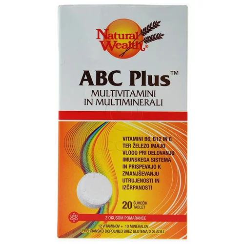 Natural Wealth ABC Plus, šumeče tablete