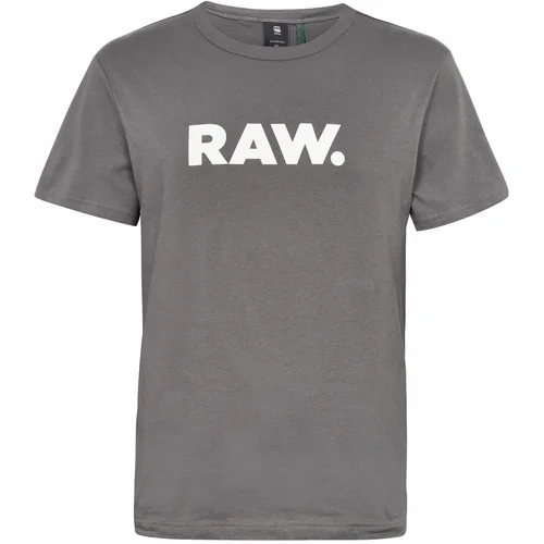 G-star Raw Majica 'Holorn' temno siva / bela