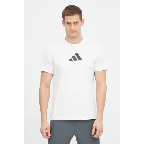 Adidas Kratka majica za vadbo bež barva