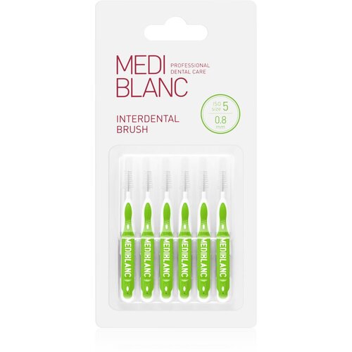 MEDIBLANC Interdental Pick-brush medzobna ščetka 6 ks 0,8 mm Green 6 kos Cene