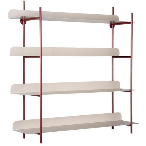PT LIVING Bordo/siva metalna polica s vi&amp;scaron;e razina 60 cm Reina Cuatro &amp;ndash; Slike