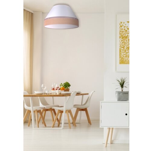  duolla - plafonska lampa avignon 3xE27/15W/230V &amp;oslash; 60 cm bela/smeđa Slike