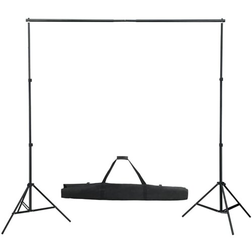 vidaXL fotografski pozadinski sustav s potporom 600 x 300 cm crni Cijene