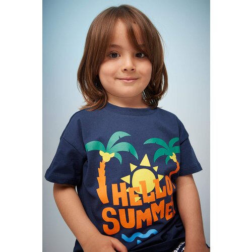 Defacto Baby Boy Palm Pattern Short Sleeve T-Shirt Slike