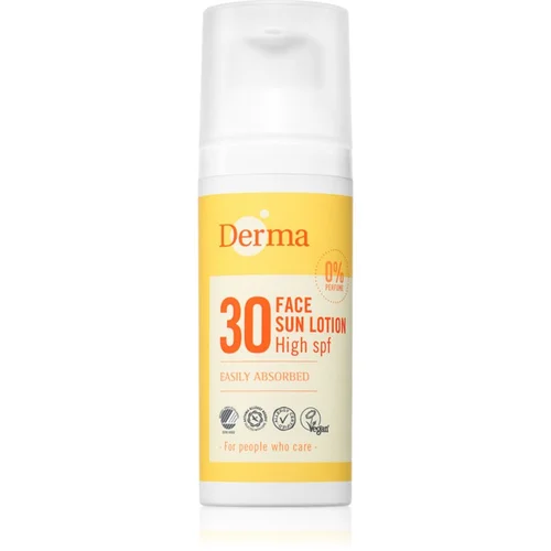 Derma Sun Lotion mleko za sončenje za obraz SPF 30 50 ml