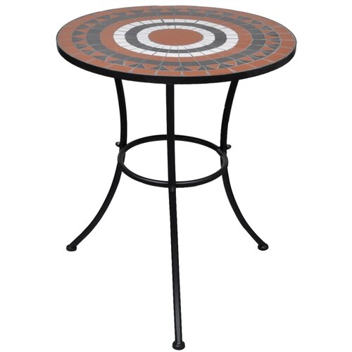 VidaXL Bistro miza terakota in bela 60 cm mozaik Slike