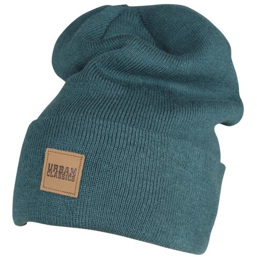 Urban Classics Leatherpatch Long Beanie jasper Slike