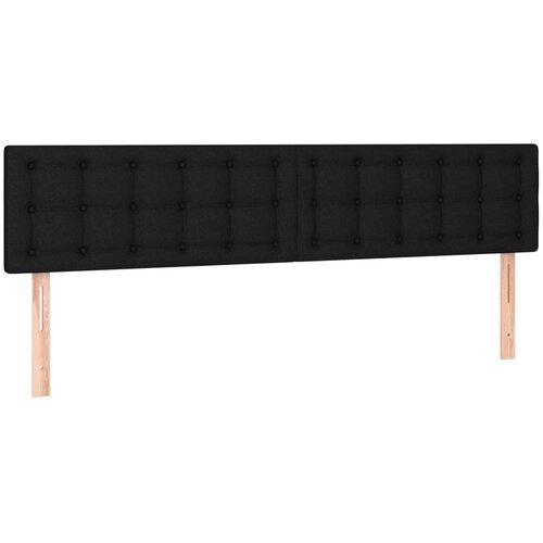  LED uzglavlje crno 160x5x78/88 cm od tkanine Slike