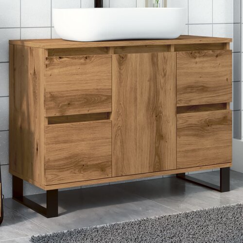 vidaXL Kopalniška omara za umivalnik Artisan Oak 80x33x60 cm Cene
