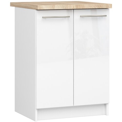 AKORD OLIWIA S60 2D Kabinet + BELA / VISOKI SJAJ BELA Vrh, (21713613) Cene