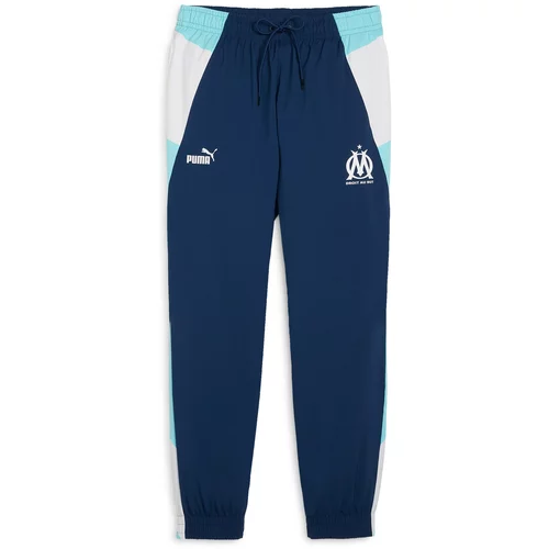 Puma Sportske hlače 'Olympique de Marseille' mornarsko plava / svijetloplava / bijela