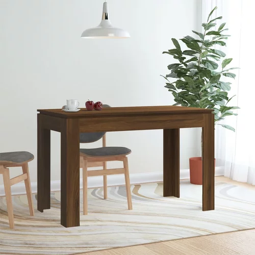 vidaXL Jedilna miza rjavi hrast 120x60x76 cm konstruiran les