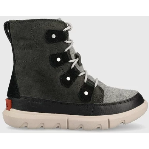 Sorel Cipele za snijeg od brušene kože Explorer II Joan F boja: crna