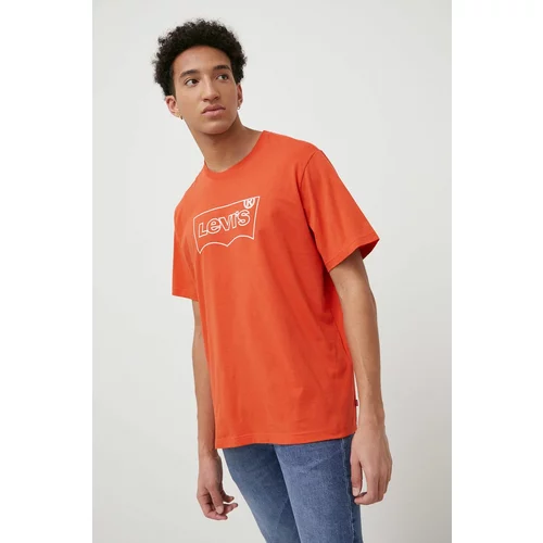 Levi's Pamučna majica boja: narančasta