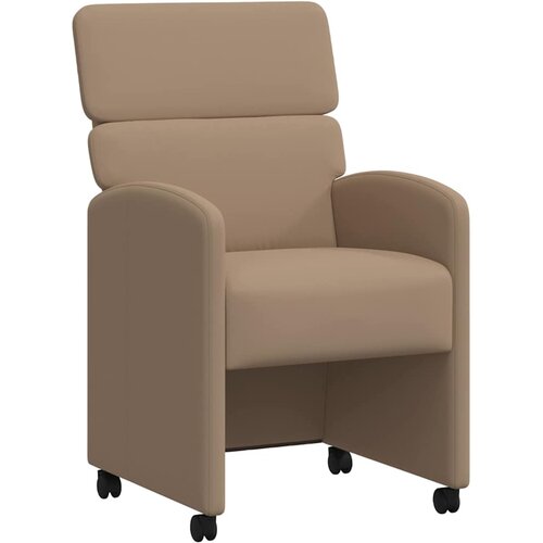 vidaXL Jedilni stoli s kolesi s kolesi 2 pcs Kapučino 58 x 65 x 98 cm, (5000093071) Cene