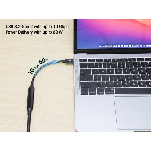Manhattan Kabl USB-C 355971 M/M 3.2/10Gb/5m/Activ Slike
