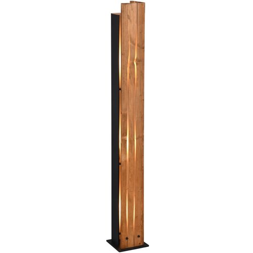  Stoječa svetilka z lesenim senčilom v črni in naravni barvi (vi&amp;scaron;ina 121 cm) Karuni &amp;ndash; Slike