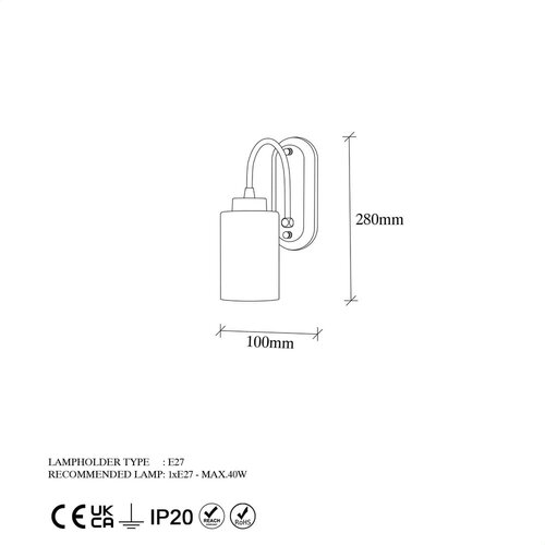 Opviq lights Hemikilo - 13160 Gold Wall Lamp Slike