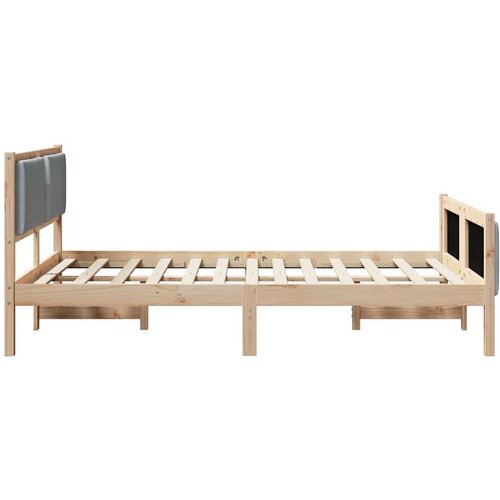  Okvir za krevet Svijetlo siva 140 x 200 cm tkanina Slike
