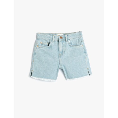  Basic Denim Shorts Tassel Detailed Cotton Slike