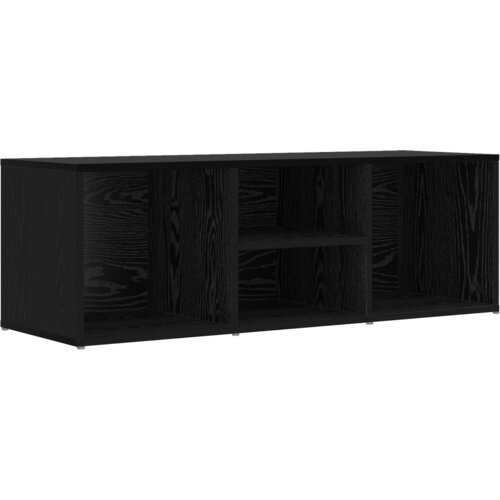 VidaXL klupa s policom crni hrast 102 x 35 x 35 cm konstruirano drvo Slike