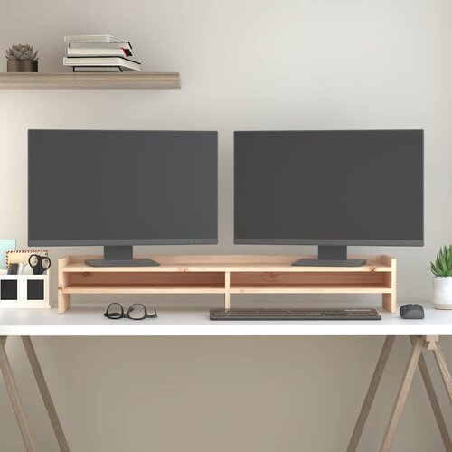  Stalak za monitor 100 x 24 x 16 cm od masivne borovine Cijene