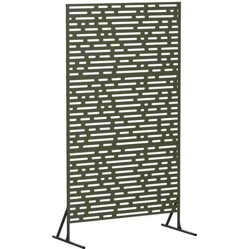  Zaslon za privatnost 100 x 50 x 180 cm Čelik Maslinastozelena Slike