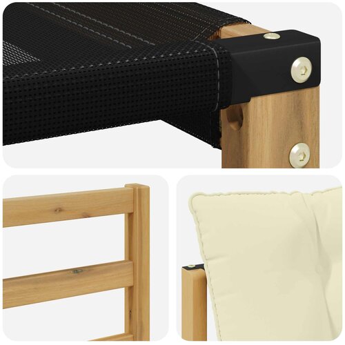  Set vanjskih sofa 7 kom. Bijela i krem Smeđa 304 x 126,5 x 73 cm Slike