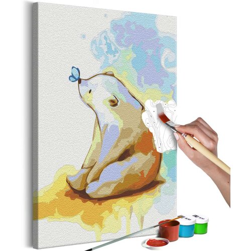  Slika za samostalno slikanje - Teddy Bear and Butterfly 40x60 Cijene