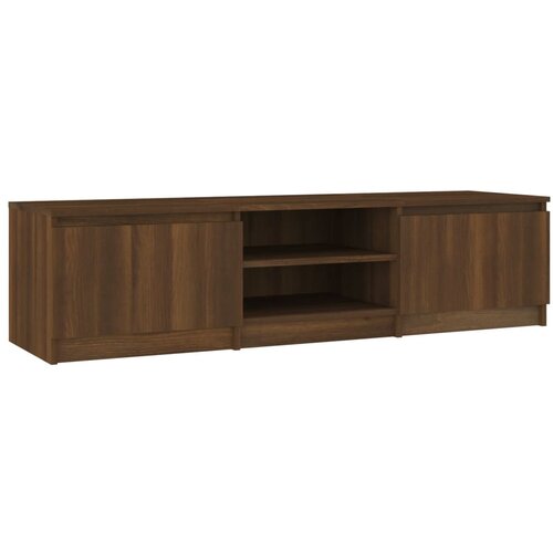 Maison Chic TV omarica - TV stojalo - Televizijska omarica rjavi hrast 140x40x35,5 cm konstruiran les, (21700375) Cene