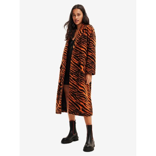 Desigual Orange Esmeralda Patterned Coat for Women - Women Slike