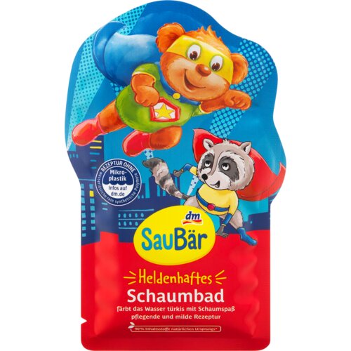 SauBär penušava kupka za decu, plava 40 ml Slike