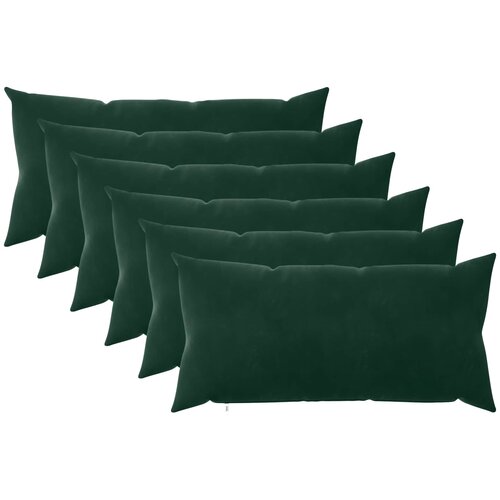  Presvlaka za jastuk 6 pcs HEERLEN Tamnozelena 40 x 80 cm Baršun Cene