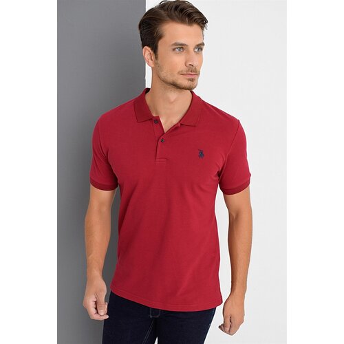 Dewberry T8561 MEN&amp;#039;S TSHIRT-BURGUNDY Slike