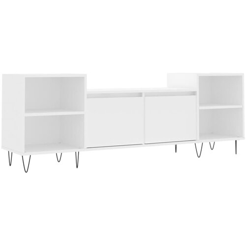 Maison Chic TV omarica - TV stojalo - Televizijska omarica bela 160x35x55 cm inženirski les, (21700540) Slike