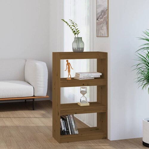 The Living Store Knjižna omara / pregrada medeno rjava 60x30x103,5 cm borovina - Knjižna Omara, (21437046) Cene