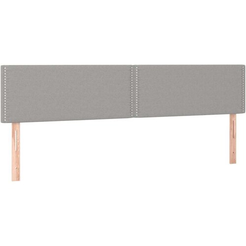 vidaXL LED posteljno vzglavje svetlo sivo 180x5x78/88 cm blago Cene