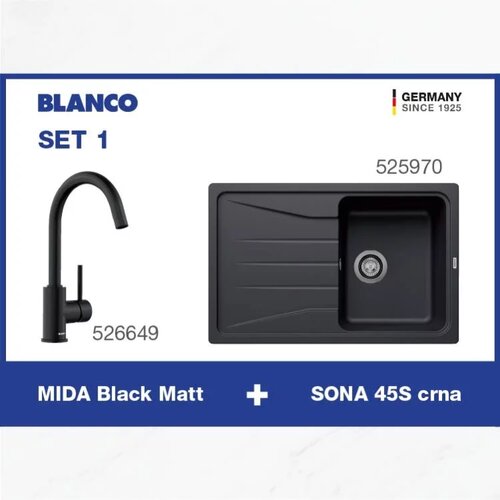 Blanco set (sona 45 s crna + mida black matt) Cene