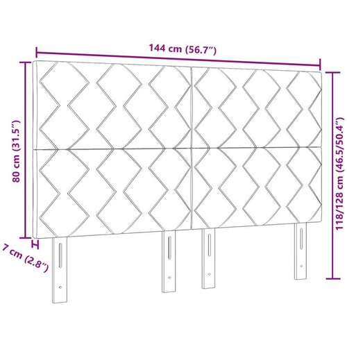 vidaXL vzglavje z vzorcem diamantov modro 140 cm tkanina, (22080588) Cene