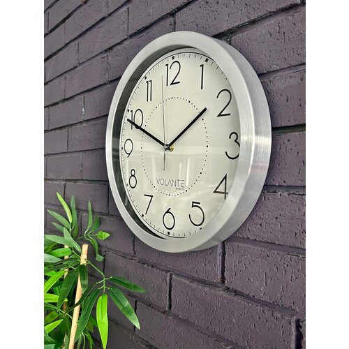 Wallity Zidni sat Alu14Inc-Mtl2Syh, 35x35 cm, Srebrne boje Cene