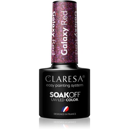 Claresa SoakOff UV/LED Color Galaxy gel lak za nohte odtenek Red 5 g Slike
