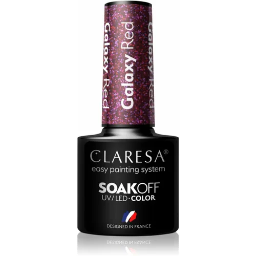 Claresa SoakOff UV/LED Color Galaxy gel lak za nohte odtenek Red 5 g
