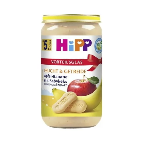 Hipp Bio sadje in žita - jabolko & banana z baby piškotom - 250 g