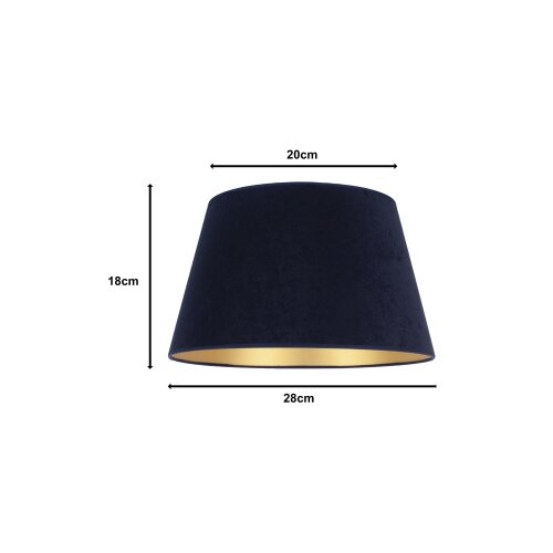  duolla - abažur za stonu lampu cone m E27, prečnik 28 cm, plavi Slike