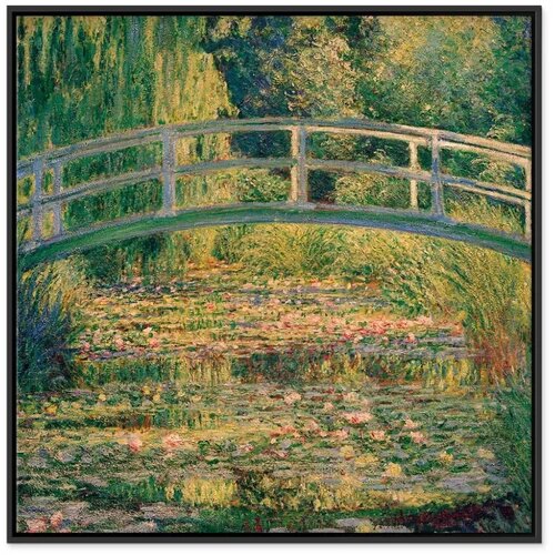  Slika - Claude Monet &amp;ndash; Bridge over a Pond of Water Lilies 60x60 U crnom drvenom okviru Slike
