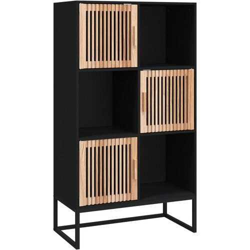 Maison Chic Visoka omara - Komoda - Predalnik črna 70x35x125 cm inženirski les, (21718812) Cene
