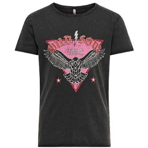 Kids Only Majice s kratkimi rokavi CAMISETA NIA KIDSONLY 15238342 Črna Slike