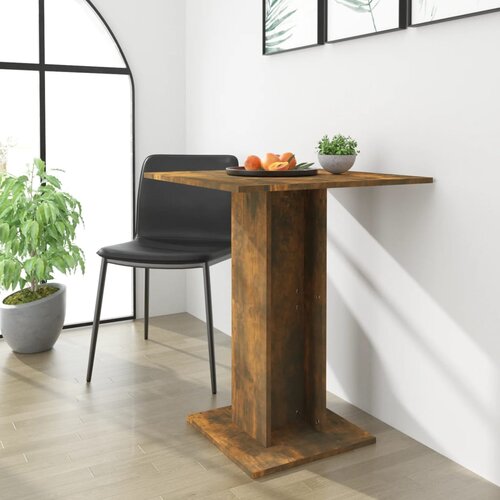 The Living Store Klubska mizica dimljeni hrast 60x60x75 cm konstruiran les - Bistro Miza, (21420654) Slike